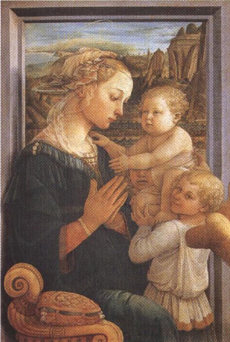 Sandro Botticelli Filippo Lippi.Madonna with Child and Angels or Uffizi Madonna (mk36) oil painting picture